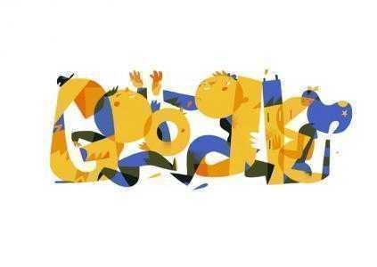 Google вітає з Днем Незалежності України святковим дудлом від українського художника Сергія Майдукова