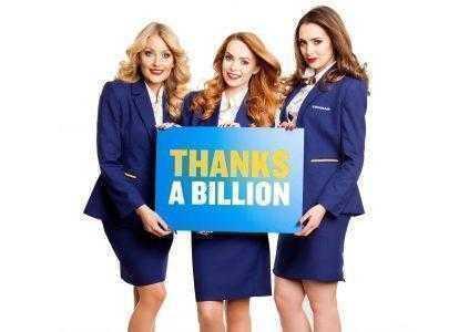 Лоукостер Ryanair стал первой европейской авиакомпанией, которая перевезла 1 миллиард пассажиров