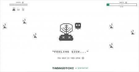 Tabagotchi – расширение-игра для Chrome, где здоровье виртуального питомца зависит от количества открытых вкладок