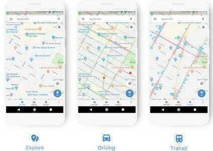 Цветовая схема и вид карт Google Maps теперь зависит от способа перемещения
