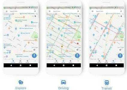 Цветовая схема и вид карт Google Maps теперь зависит от способа перемещения