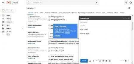 Как включить в Gmail функцию Smart Compose / «Умный ввод»